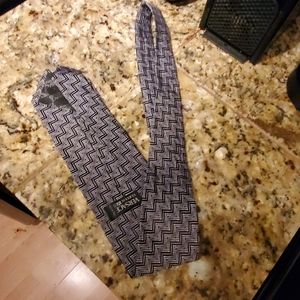 Versace classic v2 mens tie black silver